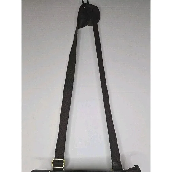 Tommy Hilfiger Tan Blue Square Stripe Crossbody Bag Purse Vintage - Picture 5 of 13